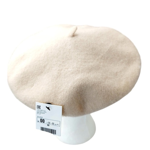Pimkie Beret Hat Womens One Size Beret Biege Winter Cap Wool Blend New With Tags - Picture 9 of 15